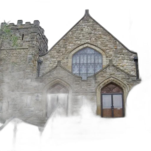 building, crown, photorealistic, 3d render, concept art, watercolor, fog, city street transparent PNG cut-out