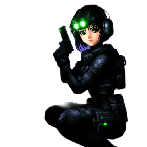 weapon, robot, cyberpunk, concept art, pixel art, 3d render, outer space, green transparent PNG cut-out