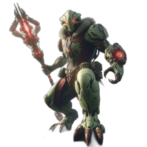creature, staff, robot, weapon, concept art, fantasy art, pixel art, 3d render transparent PNG cut-out