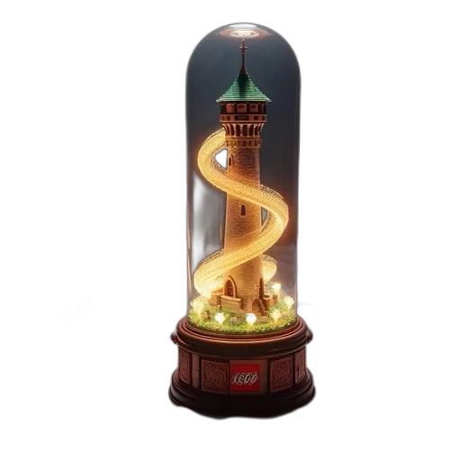 3d render, concept art, lego, disney, tangled, set, box, sits transparent PNG cut-out