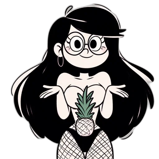 flower, crown, creature, dress, cartoon, pixel art, concept art, anime transparent PNG cut-out