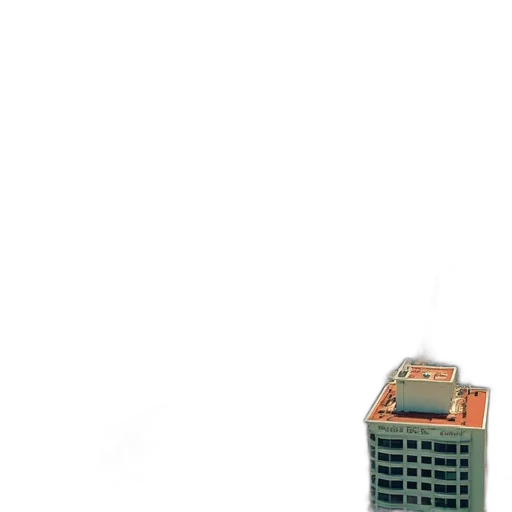 building, robot, bottle, furniture, 3d render, pixel art, concept art, vaporwave transparent PNG cut-out