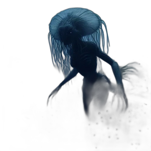 creature, hair, animal, mask, concept art, fantasy art, photorealistic, watercolor transparent PNG cut-out