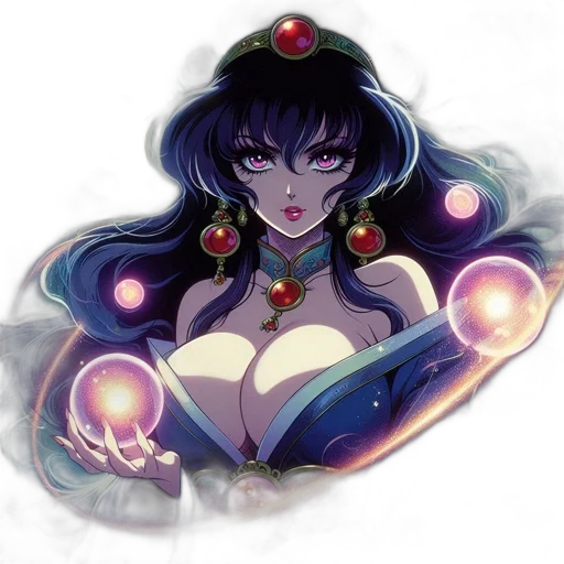 jewelry, staff, crown, fantasy art, concept art, anime, pixel art, neon lights transparent PNG cut-out