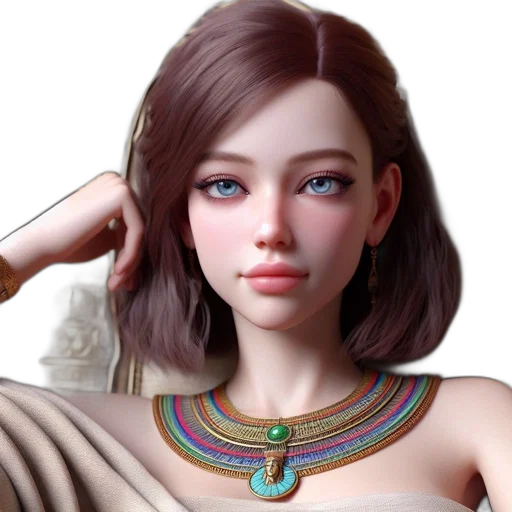 jewelry, face, robot, fantasy art, photorealistic, 3d render, concept art, pastel transparent PNG cut-out