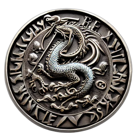 dragon, jewelry, sword, 3d render transparent PNG cut-out