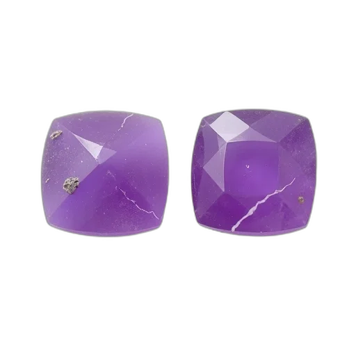 jewelry, crown, 3d render, two, purple, gemstones, placed, side transparent PNG cut-out