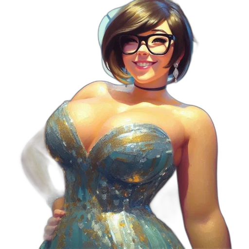 dress, face, staff, crown, concept art, fantasy art, photorealistic, cartoon transparent PNG cut-out