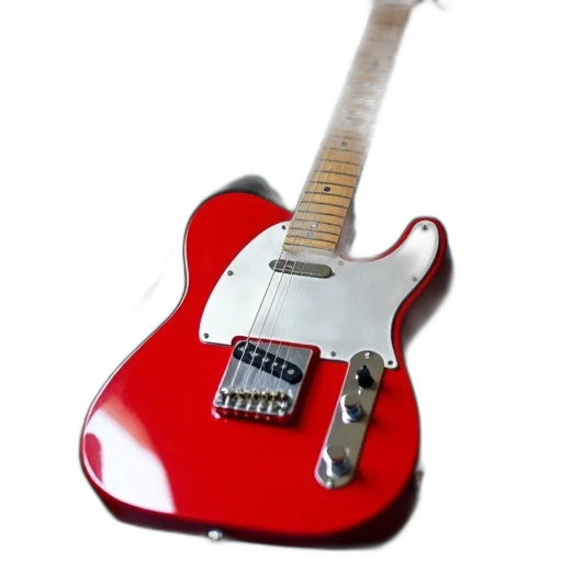 weapon, jacket, 3d render, photorealistic, red, electric, guitar, white transparent PNG cut-out
