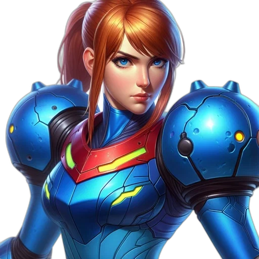 robot, face, weapon, concept art, comic book art, fantasy art, anime, blue transparent PNG cut-out