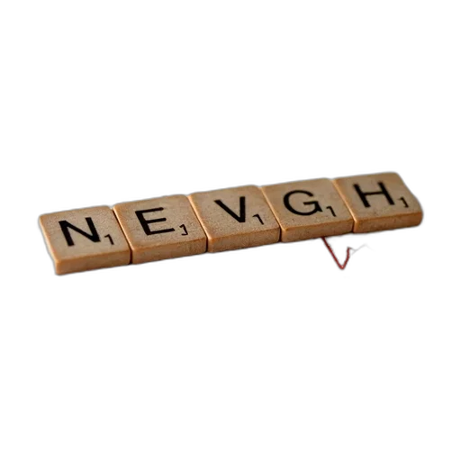 jewelry, furniture, 3d render, graph, scrabble, spelling, word, slippery transparent PNG cut-out