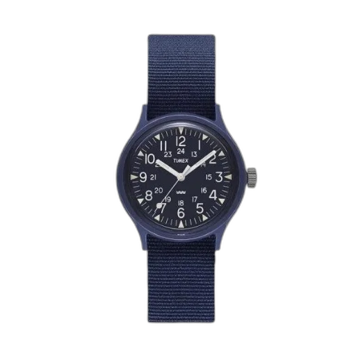 navy, blue, timex, watch, black, face, white, hands transparent PNG cut-out