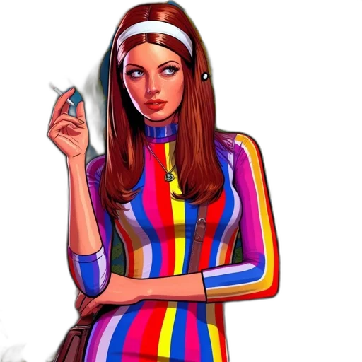 dress, comic book art, concept art, cartoon, pixel art, neon, colorful, illustrated transparent PNG cut-out