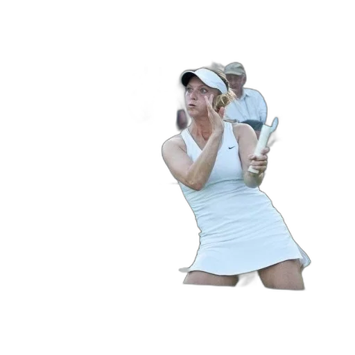 dress, 3d render, photorealistic, pixel art, vaporwave, woman, white, tennis transparent PNG cut-out
