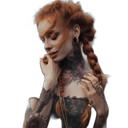 jewelry, dress, robot, face, fantasy art, photorealistic, cyberpunk, concept art transparent PNG cut-out