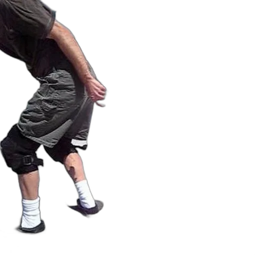 shoes, creature, 3d render, person, wearing, shorts, socks, skateboarding transparent PNG cut-out