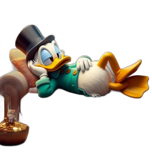 staff, furniture, 3d render, concept art, photorealistic, cartoon, scrooge, mcduck transparent PNG cut-out
