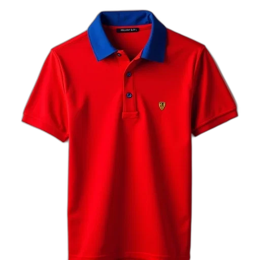 jacket, staff, 3d render, red, poloshirt, contrasting, blue, collar transparent PNG cut-out