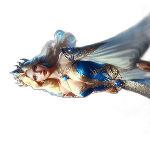 dragon, sword, dress, jewelry, fantasy art, concept art, 3d render, photorealistic transparent PNG cut-out