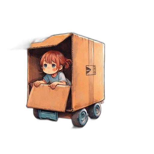 robot, furniture, car, concept art, 3d render, anime, photorealistic, animated transparent PNG cut-out