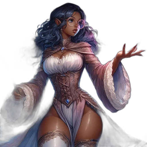 dress, fantasy art, concept art, comic book art, photorealistic, pastel, dark, blue transparent PNG cut-out