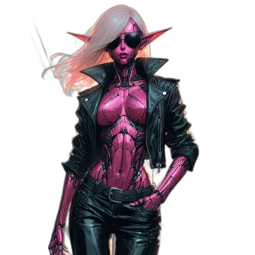 jacket, cyberpunk, concept art, comic book art transparent PNG cut-out