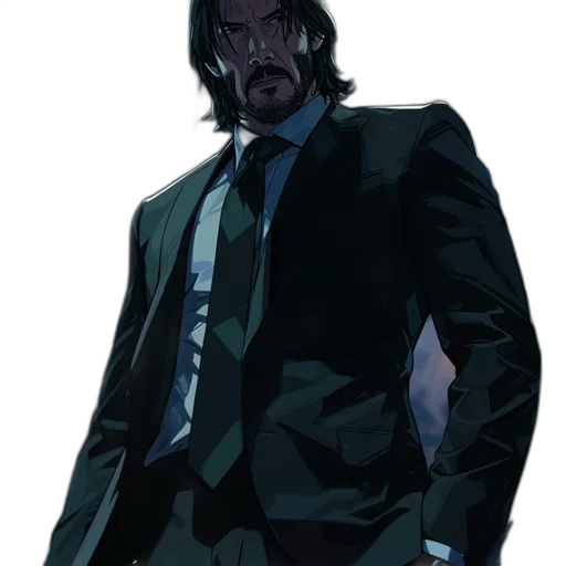 jacket, staff, comic book art, concept art transparent PNG cut-out