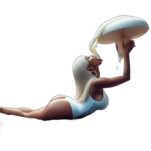 hair, hat, concept art, fantasy art, 3d render, photorealistic, underwater, mystical transparent PNG cut-out