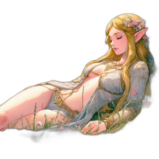 dress, crown, jewelry, fantasy art, concept art, watercolor, pixel art, pastel transparent PNG cut-out