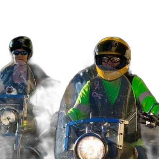 jacket, concept art, photorealistic, 3d render, motorcyclists, wearing, helmets, reflective transparent PNG cut-out