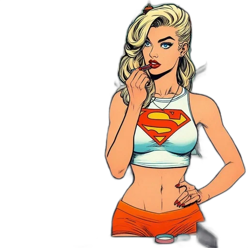 comic book art, cartoon, concept art, pixel art, illustration, shows, woman, resembling transparent PNG cut-out