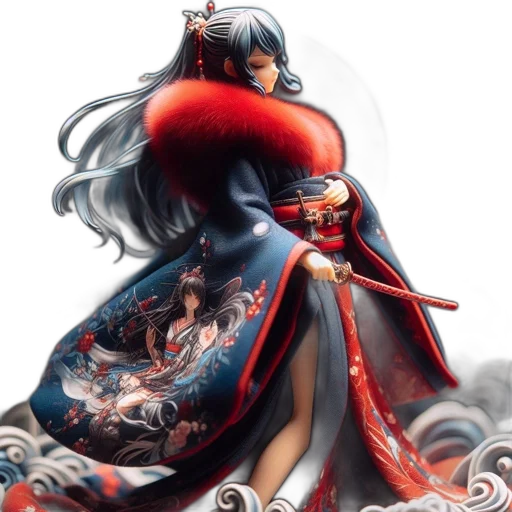 dress, fantasy art, concept art, photorealistic, anime, red, intricately, sculpted transparent PNG cut-out