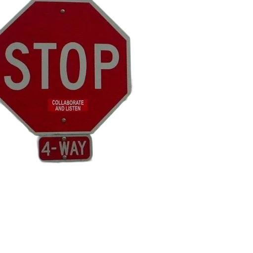 car, weapon, staff, 3d render, photorealistic, stop, sign, words transparent PNG cut-out