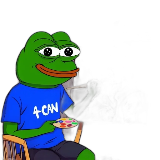face, food, concept art, photorealistic, cartoon, fire, frog, wears transparent PNG cut-out