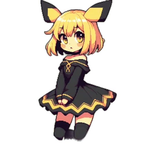 staff, dress, creature, animal, pixel art, anime, watercolor, concept art transparent PNG cut-out