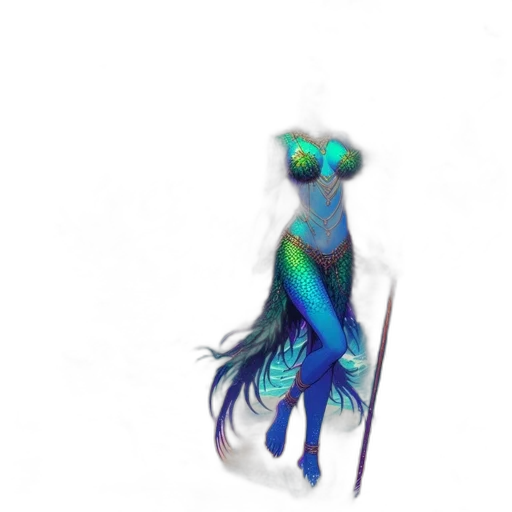 creature, staff, dress, jewelry, concept art, fantasy art, pixel art, 3d render transparent PNG cut-out
