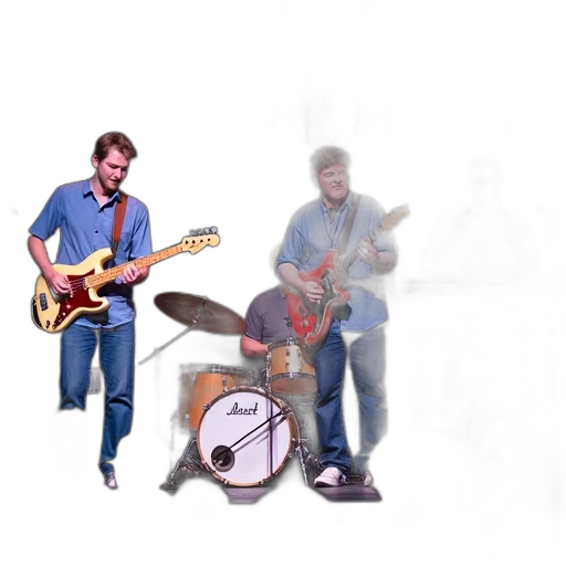 concept art, 3d render, photorealistic, pixel art, lively, jazz, band, performing transparent PNG cut-out