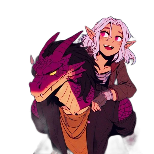 dragon, creature, fantasy art, concept art, pixel art, watercolor, fire, dark transparent PNG cut-out