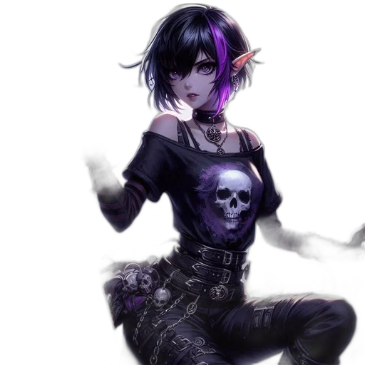 fantasy art, cyberpunk, concept art, pixel art, dark, monochrome, blue, colorful transparent PNG cut-out