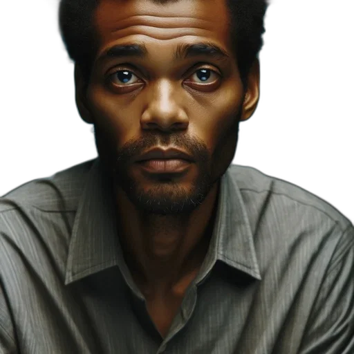 face, jacket, staff, hair, photorealistic, oil painting, concept art, comic book art transparent PNG cut-out