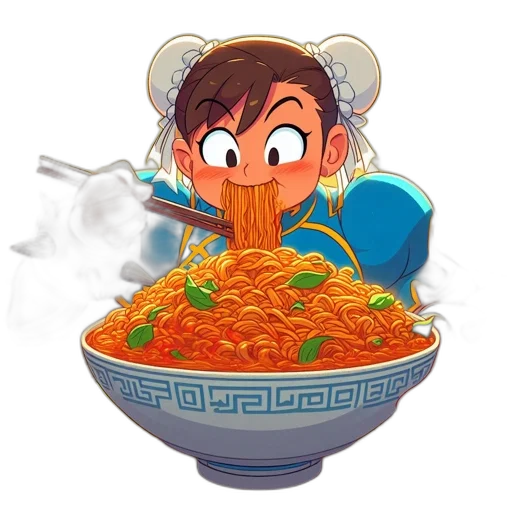 food, pixel art, cartoon, concept art, anime, underwater, neon, animated transparent PNG cut-out