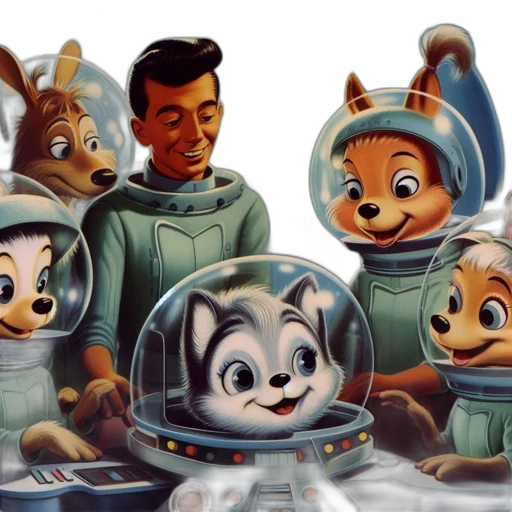 concept art, comic book art, 3d render, cartoon, outer space, underwater, animated, scene transparent PNG cut-out