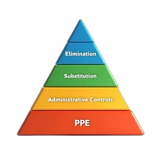 pyramid, five, levels, each, labeled, different, term, elimination transparent PNG cut-out