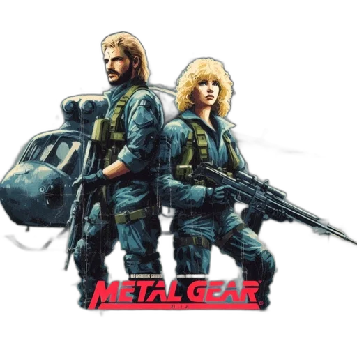 concept art, pixel art, comic book art, cyberpunk, poster, features, metal, gear transparent PNG cut-out