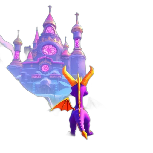 dragon, crown, staff, creature, concept art, 3d render, fantasy art, pixel art transparent PNG cut-out