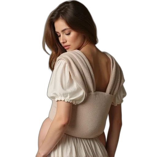 dress, photorealistic, earth tones, ergon, baby, carrier transparent PNG cut-out