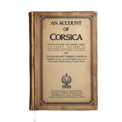book, cover, titled, account, corsica, journal, tour, island transparent PNG cut-out