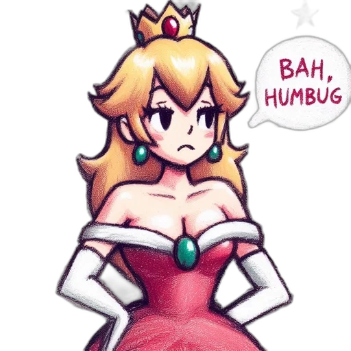 dress, crown, pixel art, concept art, watercolor, cartoon, red, animated transparent PNG cut-out