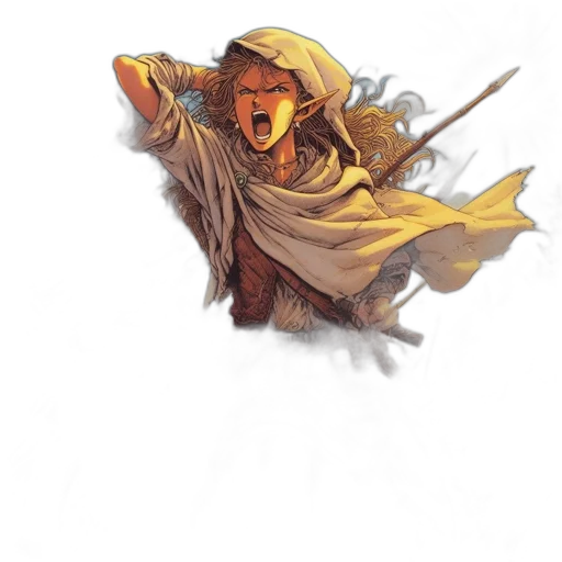 sword, staff, weapon, concept art, comic book art, fantasy art, pixel art, earth tones transparent PNG cut-out