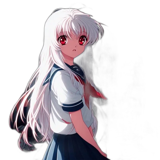 staff, hair, dress, face, anime, pixel art, concept art, photorealistic transparent PNG cut-out